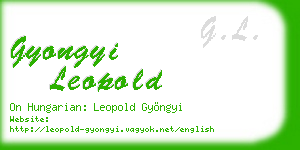 gyongyi leopold business card