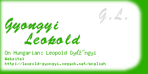 gyongyi leopold business card